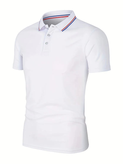 2025 Hot Sale Men'S Summer Casual Breathable Comfortable Polo Shirt Men'S Solid Color High Quality Short Sleeve T-Shirt