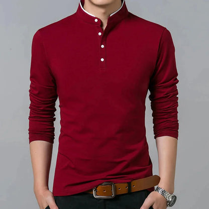Elmar | Herren Henley Shirt Für Freizeit Minimalistisch