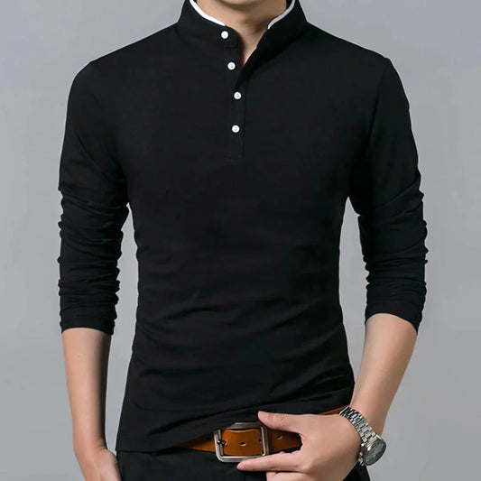 Elmar | Herren Henley Shirt Für Freizeit Minimalistisch