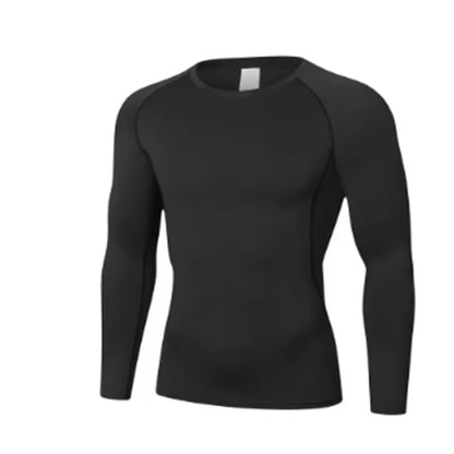 Men'S T-Shirt Men Running Sport T Shirt Men Compression Fitness Tops Tee Quick Drytight Training Gym Sport Running Shirts Jersey